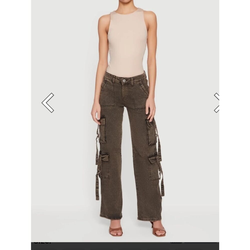 🆕️👖VIP Multi Pocket Cargo Jeans - Brown, Sz 13